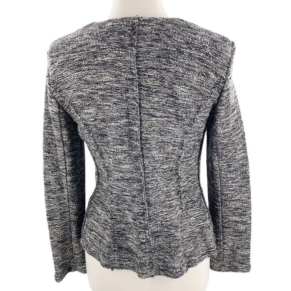 Drew Women's Black Tweed Snap Front Blazer Size M New - Picture 2 of 13